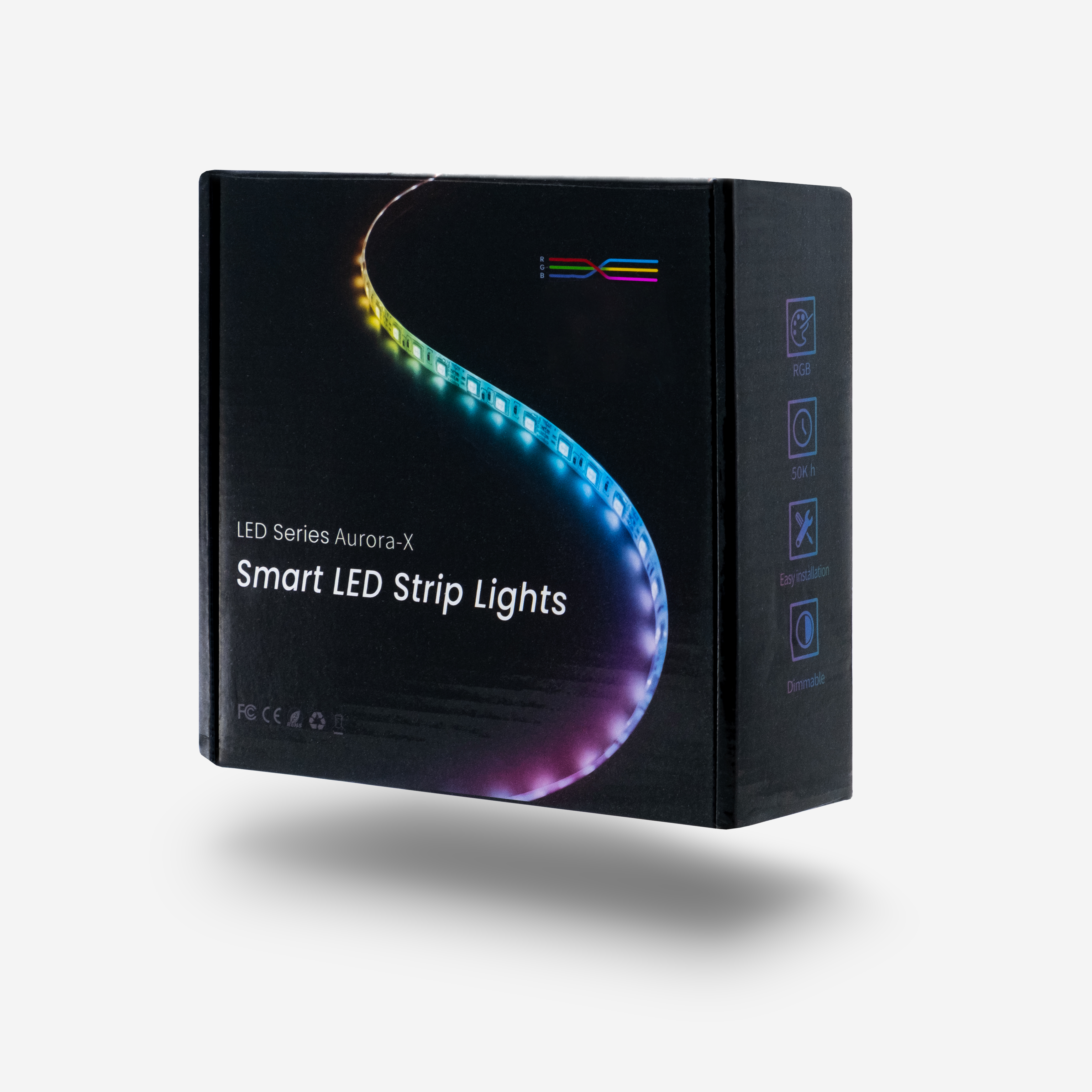 نشره لد rgb كامله مع ريموت 24 دكمه ((10)) متر - باكيت