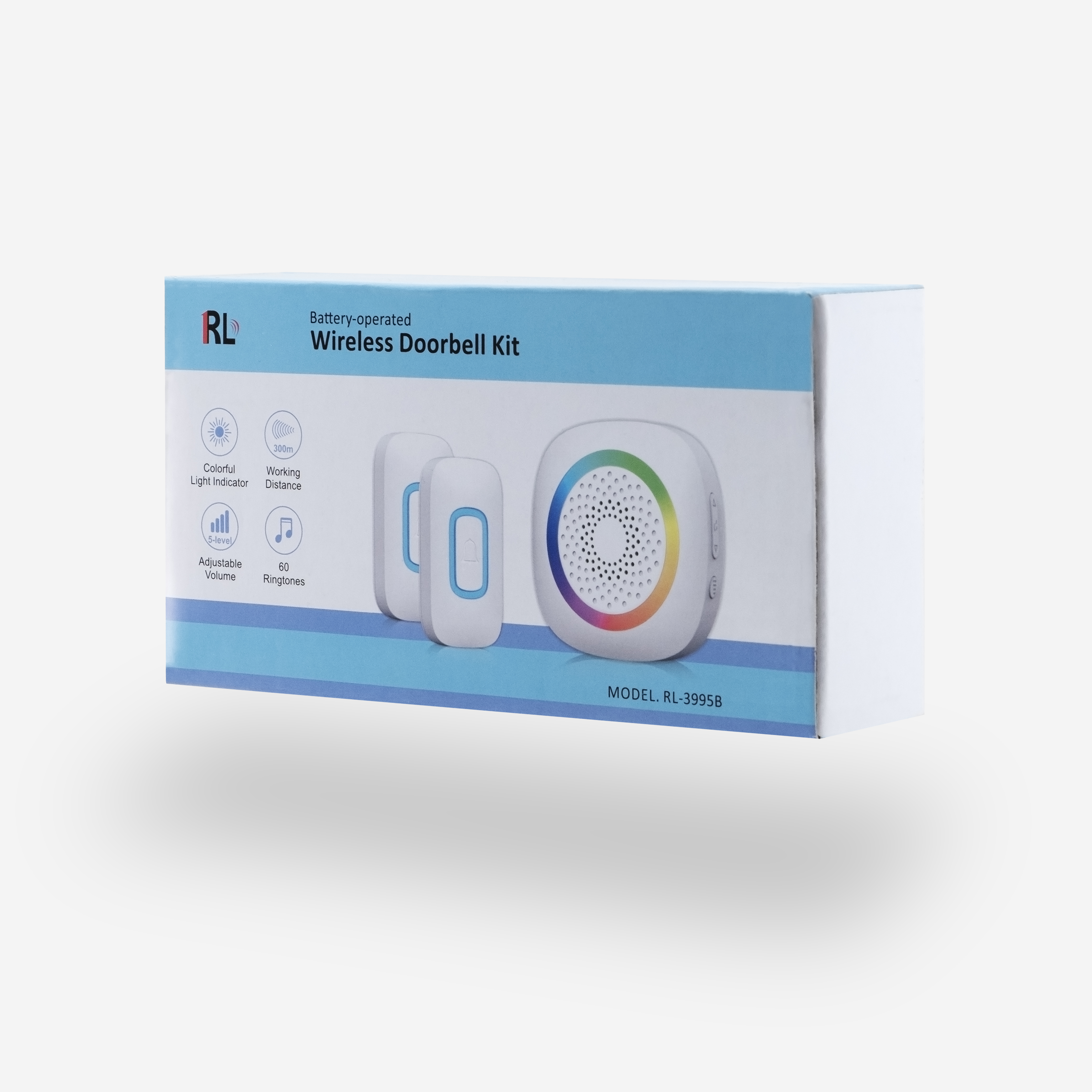 جرس وايرليس RL مع لد RGB (دبل بوشه) RL-3995B